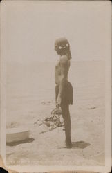 Young Egyptian Girl on Beach Postcard