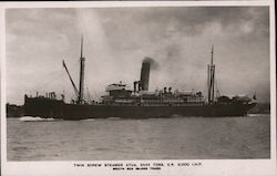 Twin Screw Steamer Atua. 3444 Tons. G.R. Postcard