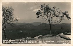 View of the Cashiers Section of North Carolina from Parking Lot on Whiteside Mountain Postcard