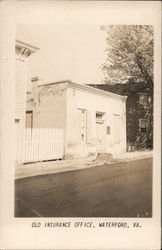 Old Insurance Office Waterford, VA Postcard Postcard Postcard