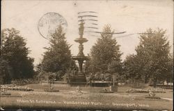 Main St. Entrance - Vanderveer Park Postcard