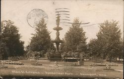 Main St. Entrance - Vanderveer Park Davenport, IA Postcard Postcard Postcard