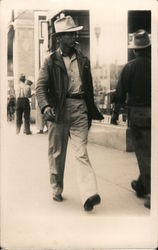Jack Hudson Walking on Street Men Postcard Postcard Postcard