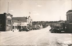 "Business District" Pine Bluffs, WY Postcard Postcard Postcard