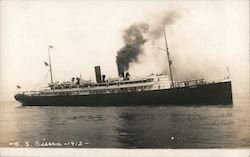 S.S. Sierra 1912 - Oceanic Steamship Company Steamers Postcard Postcard Postcard