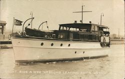 Yacht 'Bide a Wee' Upbound Leaving Davis Lock Sault Ste. Marie, MI Postcard Postcard Postcard