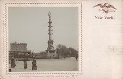 Columbus Monument, 59th St. and 8th Ave. Postcard