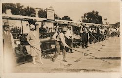 People Playing Shuffleboard Postcard