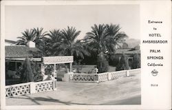 Entrance to Hotel Ambassador Palm Springs, CA Postcard Postcard Postcard