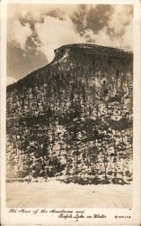 Old Man of the Mountain, Profile Lake in Winter Postcard