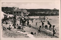 La Plage et le Casino Municipal Postcard