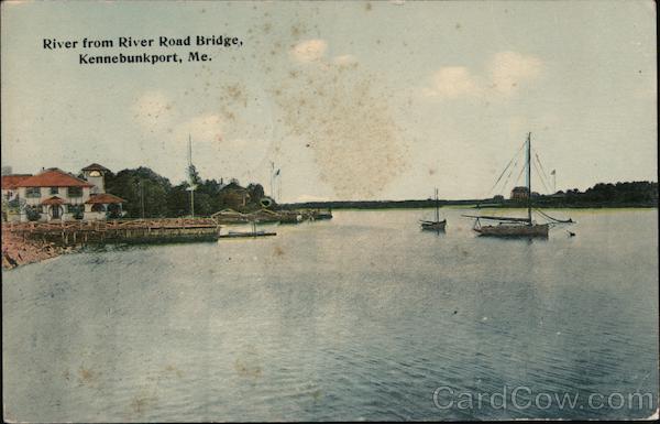 River from River Road Bridge Kennebunkport Maine