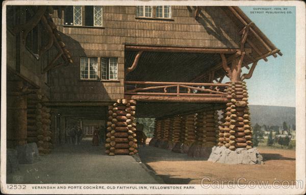 Vernadah and Porte Cochere, Old Faithful Inn, Yellowstone Park