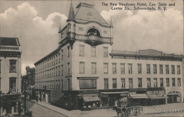 The New Vendome Hotel, Cor. State and Center Sts. Schenectady New York