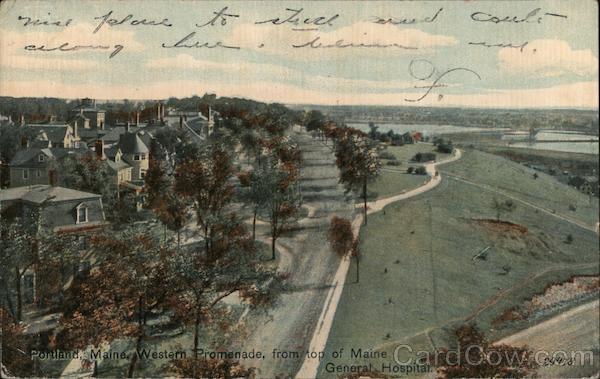 Western Promenade, From Top of Maine General Hospital Portland