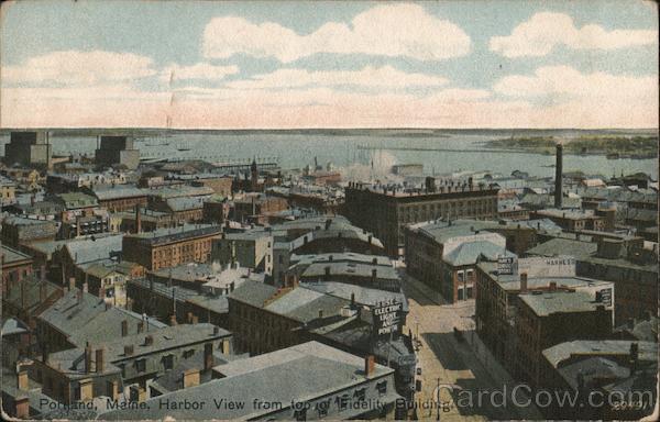 Harbor View from top of Fidelity Building Portland Maine