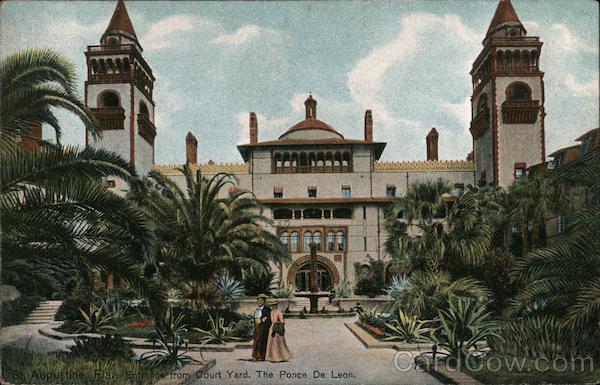 Entrance from Court Yard, The Ponce De Leon St. Augustine Florida
