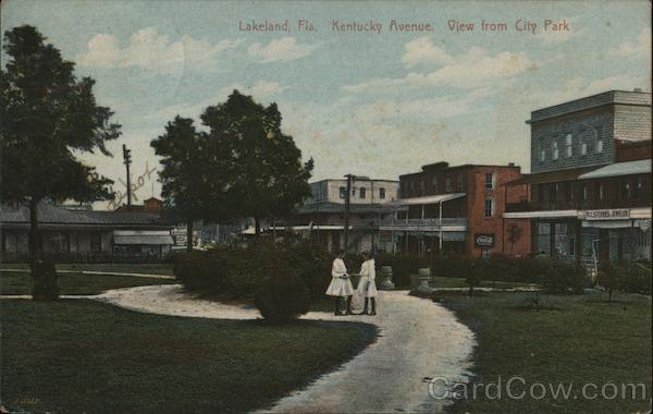 Kentucky Avenue. View from City Park Lakeland Florida