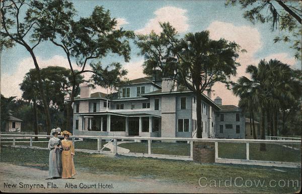 Alba Court Hotel New Smyrna Beach FL Postcard Alba Court Hotel New Smyrna Beach FL Postcard