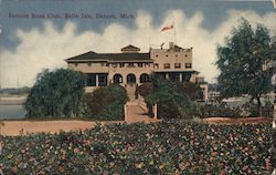 Detroit Boat Club, Belle Isle Michigan Postcard Postcard Postcard