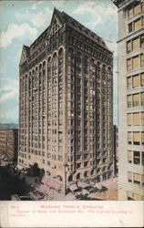 Masonic Temple. Corner of State ad Randolph Sts. The highest Building in the city. Chicago, IL Postcard Postcard Postcard