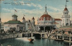 Lagoon and Shooting the Chutes, Luna Park Coney Island, NY Postcard Postcard Postcard