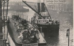 Salvage Ship "Favorite" Raising S.S. Eastland Chicago, IL Boats, Ships Postcard Postcard Postcard
