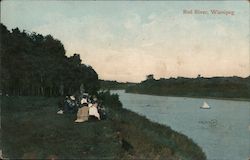 Red River, Winnipeg Postcard