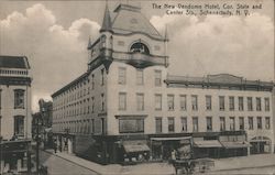 The New Vendome Hotel, Cor. State and Center Sts. Postcard