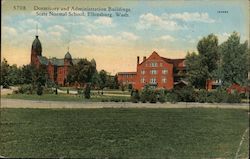 Dormitory and Administration Buildings, State Normal School Postcard