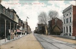 Free Library 9th and Hamilton Sts. Postcard