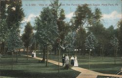 View of the Park from The Forrest Inn Porch Postcard