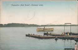 "Exposition Park Docks" Conneaut Lake, PA Postcard Postcard Postcard