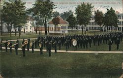 Indian School Band and Girls Quarters Postcard