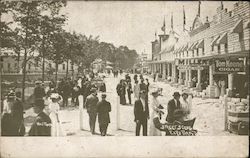 Street Scene, Expo. Park. Miller's Meals at all Hours, Tom Keene Cigar Postcard