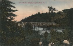 The "Rustic Bridge" Eagles Mere, PA Postcard Postcard Postcard