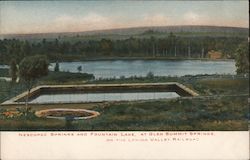 Newcopec Springs and Fountain Lake on the Lehigh Valley Railroad Postcard
