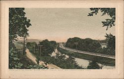 Four Ways of Travel. River, Canal, Public Road, and Pennsylvania Lines Postcard