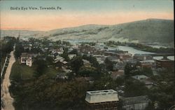 Birds Eye View Towanda, PA Postcard Postcard Postcard