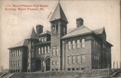 Mount Pleasant High School Building Pennsylvania Postcard Postcard Postcard