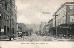 Tenth Street, Looking West Tyrone, PA Postcard Postcard Postcard