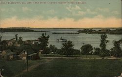 Little and Great Diamond Islands in the Distance Falmouth, ME Postcard Postcard Postcard