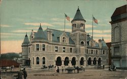 Post Office, Augusta, ME. Postcard
