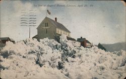 Ice Jam at Anglers' Retreat Lewiston, ME Postcard Postcard Postcard