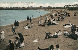 The Beach, Looking S. Postcard