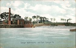 Bangor Waterworks and Dam Postcard