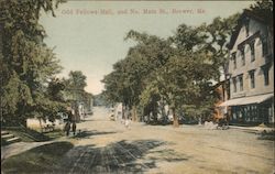 Odd Fellows Hall, and No. Main St. Brewer, ME Postcard Postcard Postcard
