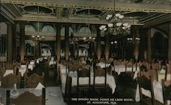 The Dining Room, Ponce De Leon Hotel Postcard