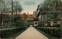 Carriage Entrance to Ponce de Leon Hotel Postcard