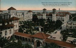 Bird's Eye View of Alcazar and Cordova Hotels From the Ponce de Leon Postcard